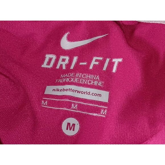 Nike Dri-Fit Running  Women's Fuchsia  Pink Hooded Pullover Activewear  Top Sz M - Picture 11 of 11